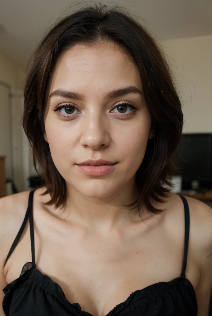 beautiful mature woman taking realistic selfie at a party, high quality background