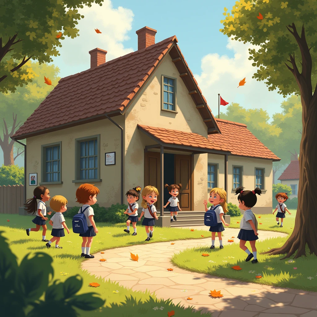 A village school and their children