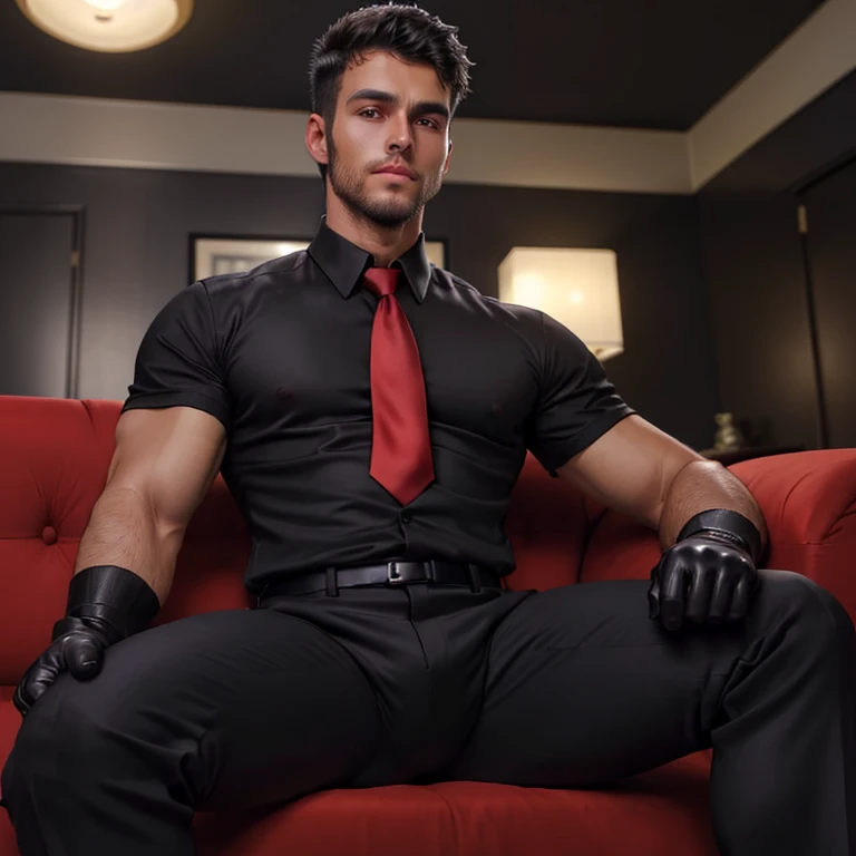 30 years old,daddy,"shiny suit ",Dad sat on sofa,k hd,in the office,"big muscle", gay ,black hair,asia face,masculine,strong man,the boss is,handsome,sex,leather gloves,lecherous dad,look straight ahead,"dad is handsome","gay dad","handsome" , sexy thong , full length shot , big thigh , facial cum on face , cum overflow