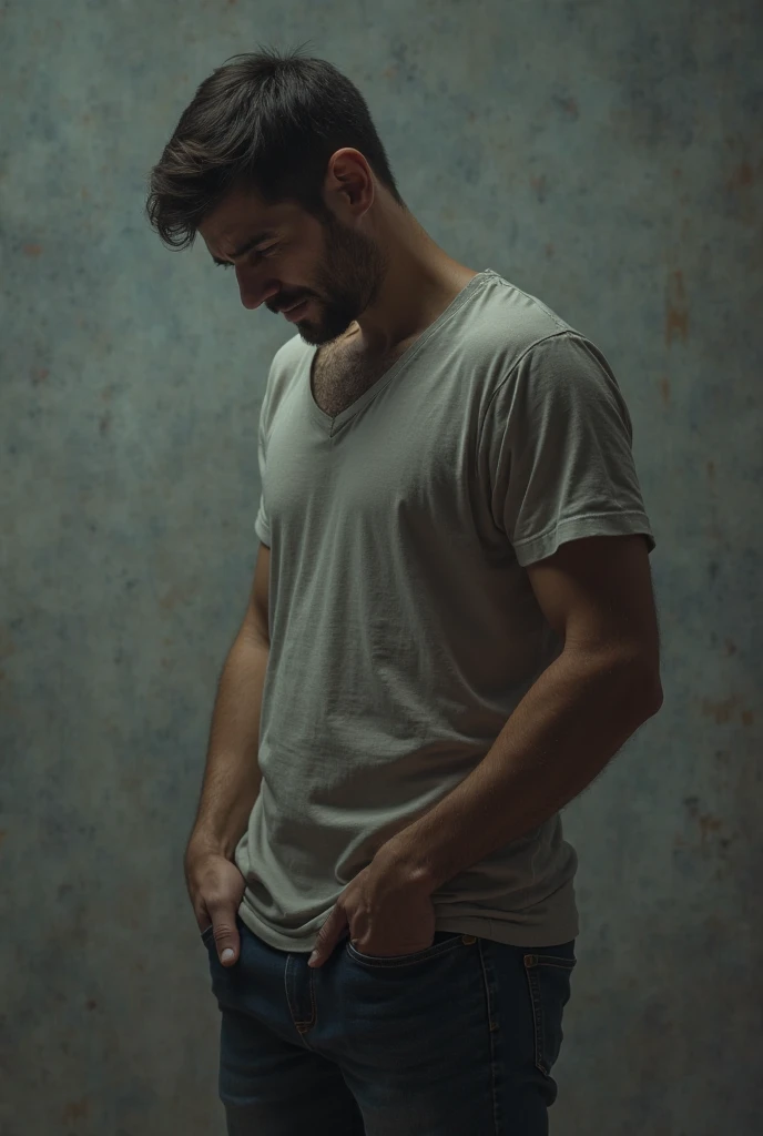 A man holding his manhood