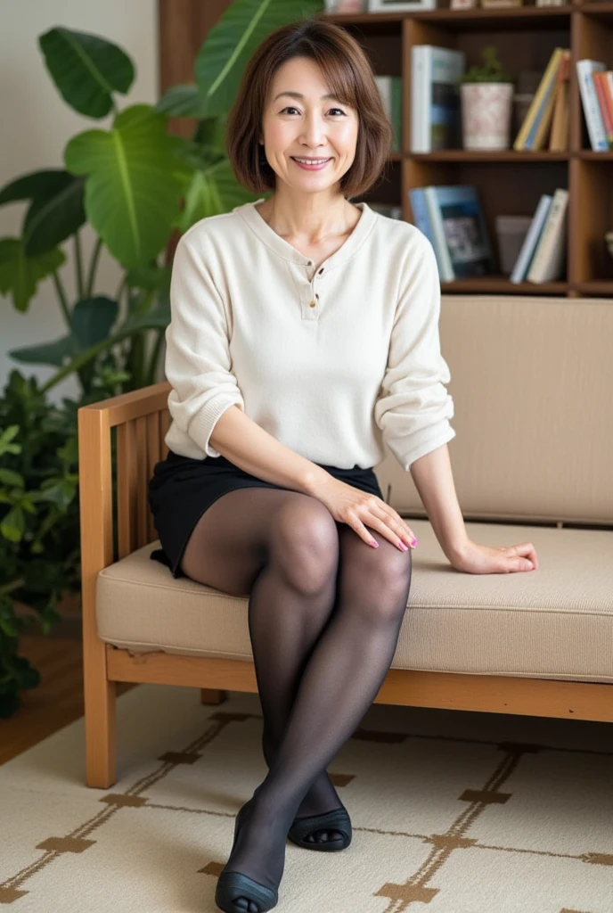 Masterpiece,Best quality, (maam. clerk:1), (Long-range shots)), big pelvis,1.8 meters tall, Smile,Squat,The waist can be seen,The navel can be seen,spread their legs,The thighs can be seen,red high heel pumps,toilet bowl,Long legs,skin hyper-detail,Clear pores,in a panoramic view,Cocked buttocks,black lence stockings,Mature at 90 years old, A noble and elegant Japanese woman, Perfect face, Fantastic look, (Detailed facial features), Clean and nice face,Photorealistic, Sharp focus, Wavy hair, Wrinkles at the corners of the eyes,