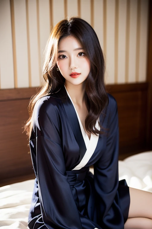 1 Girl,sofa,Soft Light,Chinese Beauty,Tight Fit,yukata,,Dark-haired,long hair