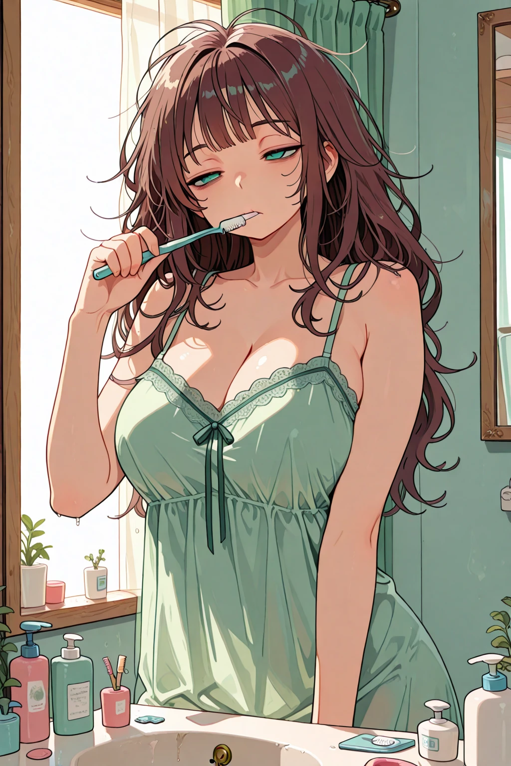 Young girl of 18 years old brown hair with good body 