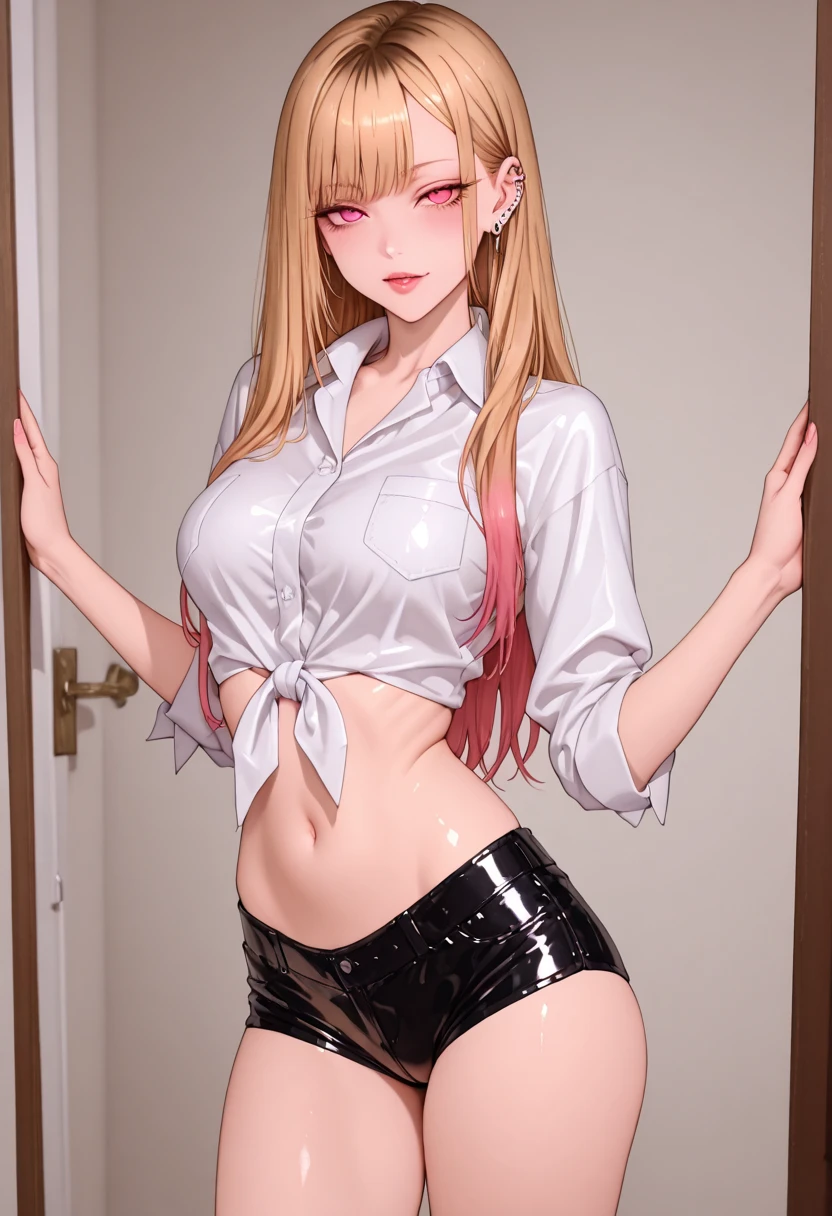 irohaisshiki, iroha isshiki, long hair, brown hair, (brown eyes:1.5), 
BREAK ((black panties:1.5),(turtleneck cropped sweater:1.1), (cleavage), navel,(chest tattoo):1.2),
break indoors, coffee shop,
break looking at viewer,
break (masterpiece:1.2), highest quality, High resolution, unity 8k wallpaper, (shape:0.8), (fine and beautiful eyes:1.6), highly detailed face, perfect lighting, Very detailed CG, (perfect hands, perfect anatomy),