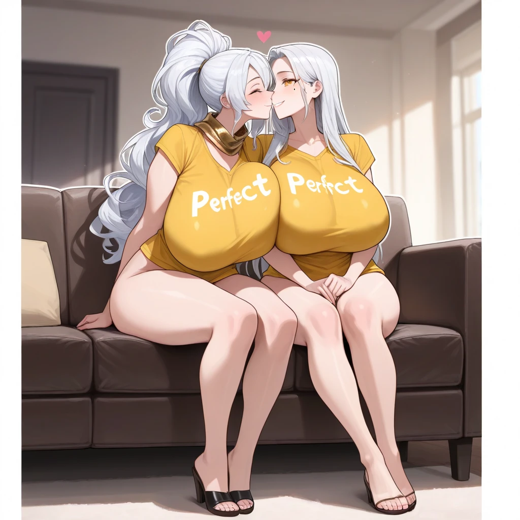 masterpiece, highest quality,4 Girl,Young girl, dark_Orange eyes, Platinum Blonde, Messy Hair,mock _face,Shiny skin,Huge breasts,Beautiful leg lines:1.3,Thick thighs, Narrow waist,, cut out_crop_superior, denim_Shorts, Gladiator_Sandals, meanwhile_necklace, bucket_bag, , sneakers_shop,, View your viewers,From below,whole body、Camel Toe、Giant tit、Earrings、necklace、Bracelet、Caster wheel、first round、Plump、Super big breasts、Ahoge、Slut、Cleavage,Mole on chest、transformation、Odd Eye、Molester、Pregnant women、Plump、Super big breasts、Super big butt、Blowjob、vacuum、I love penises、Sucking penis