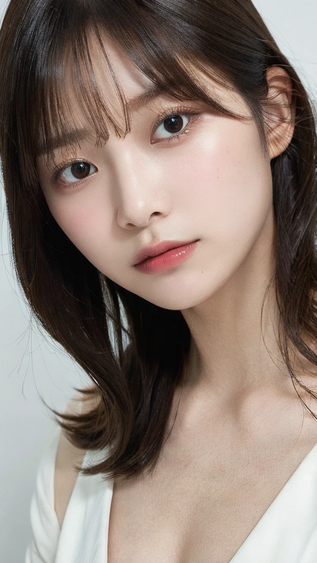 ultra-detailliert, hight resolution, (realisitic, Photorealsitic:1.4), 8K, Raw foto, (masterpiece), (top-quality), physically-based renderingt, college girls, long brown hair, fullnude