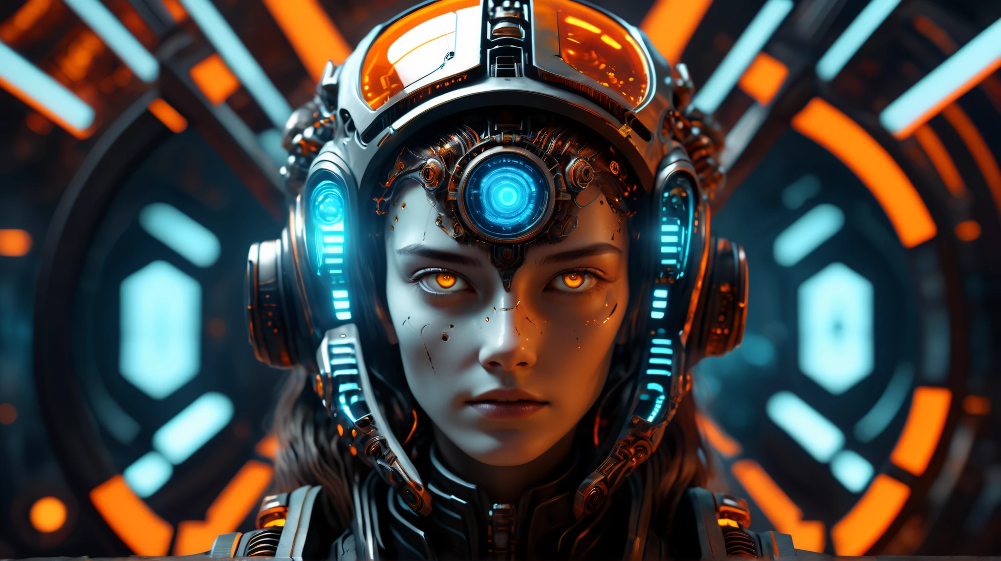 ((best quality)), ((masterpiece)), ((realistic,digital art)), (hyper detailed), DonMCyb3rN3cr0XL female Techno-witch, octane rendering, raytracing, volumetric lighting, Backlit,Rim Lighting, 8K, HDR,