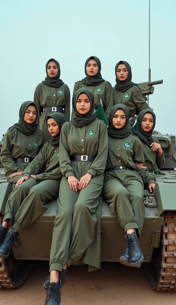 Make a picture of "happy Eid al-Adha, in the middle there is a picture of two people, one man wearing a cap, army green koko shirt, and wearing a sarong, the other woman wearing a army green mukena.