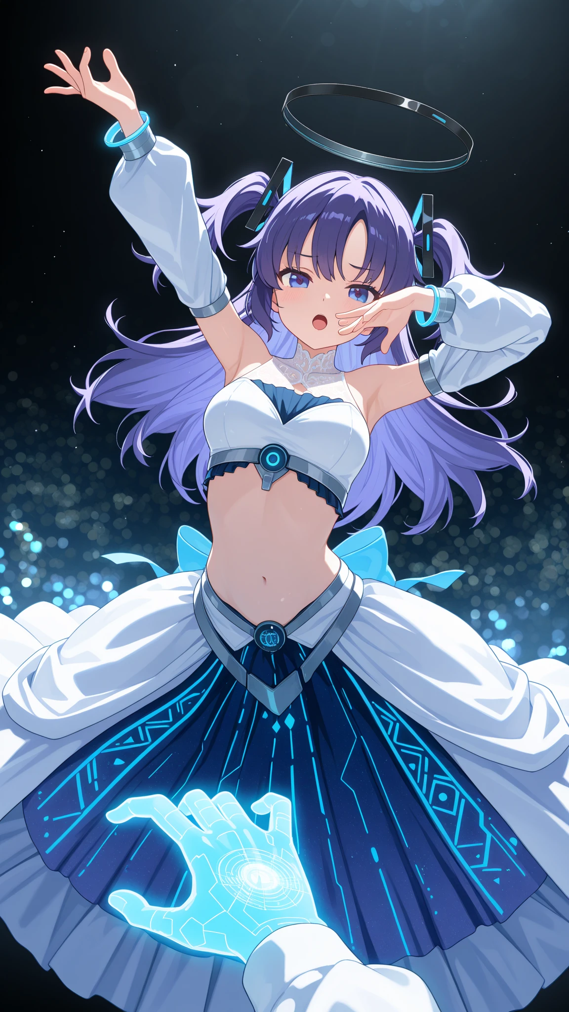 Seele,8K,1girl in, Undressing,Arms up,White bra,Panties,Armpits, POV,flat chest, wariza,on the beds,Full body,