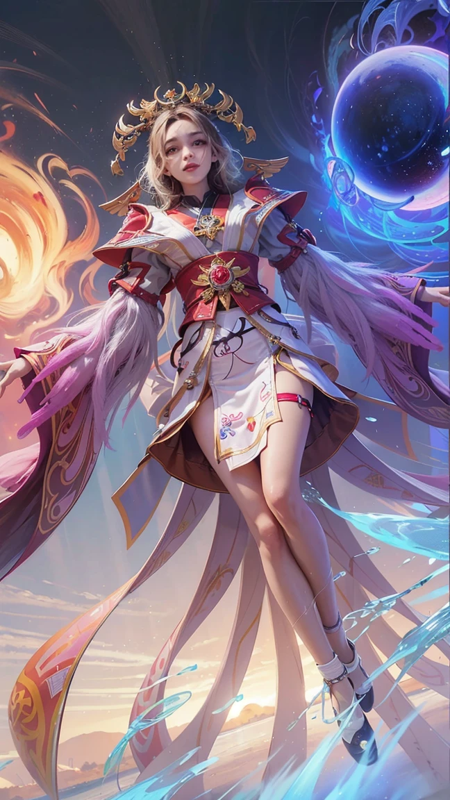 high school girl、White Sailor Suit（summer服)、White pleated skirt、White socks、loafers、ponytail、school bag、summer、sunset、Her underwear is visible through her old clothes.、In the depths of the night forest,､masterpiece, 最high quality, high quality, High resolution, (((Face close-up)))､Face close-up