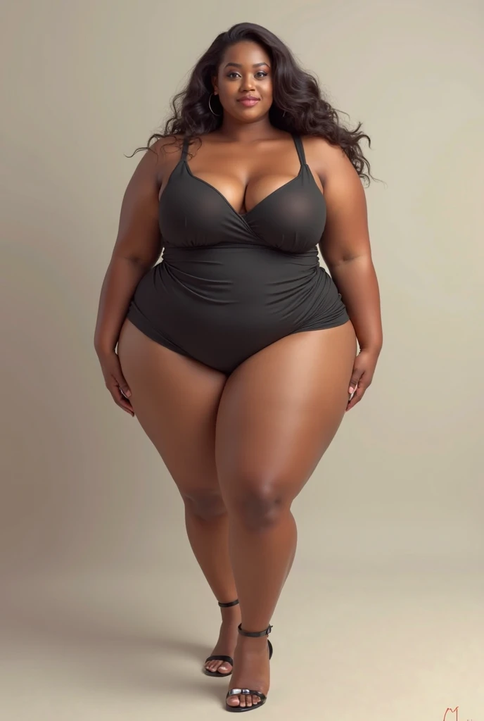 black girl with belly chubby showing belly button wearing crop top