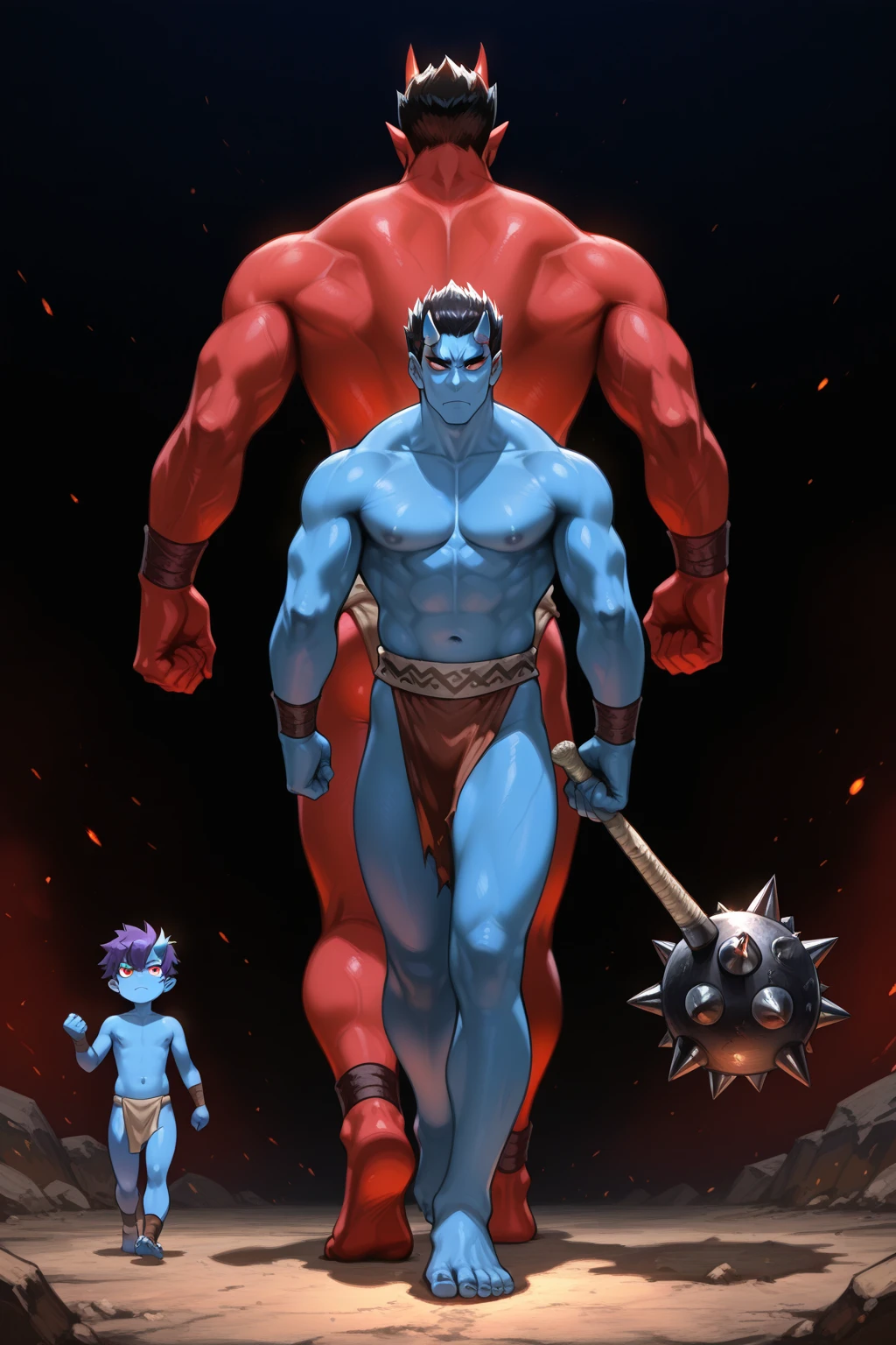 a nude humanoid anthro furry male and female character, concept art inspired by Tyler Jacobson, pixiv, furry art, demon male, humanoid  male djinn man demon hybrid, demon noble character design, djinn man male demon goat male demon, full body devil man, full body concept, man male demon, young male anthro dragon, ye detailed full body concept, nsfw