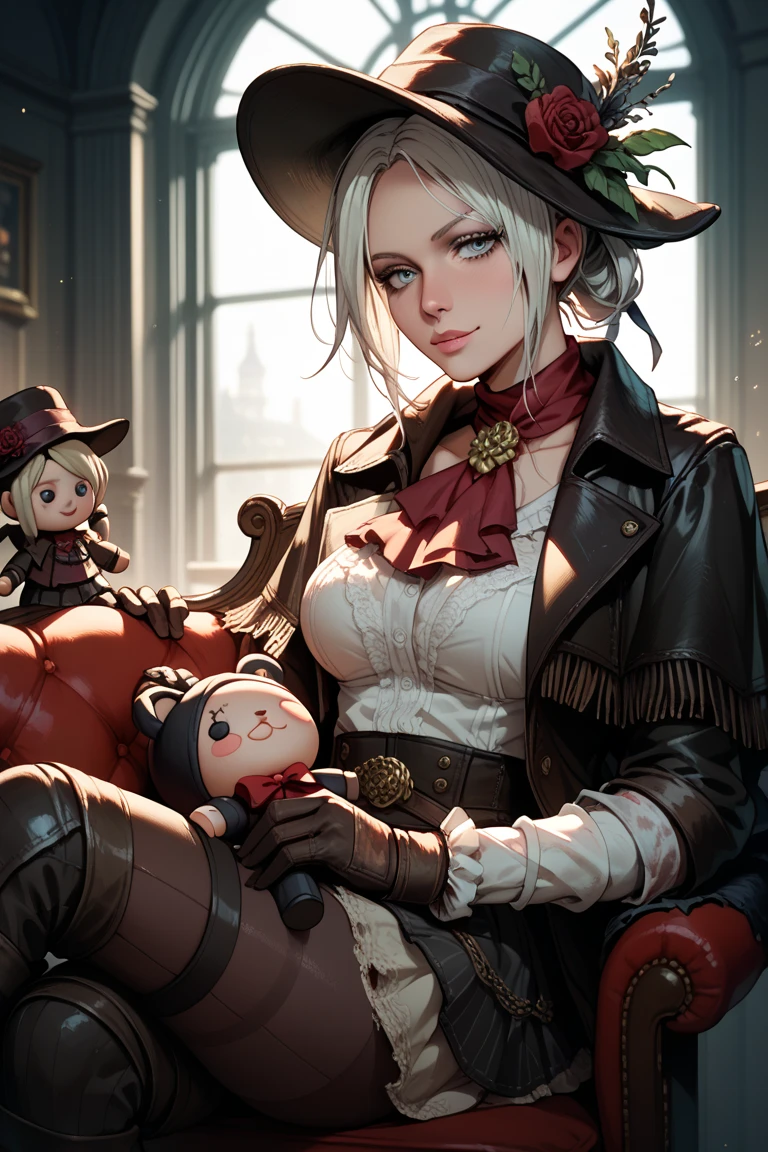 (masutepiece), (Piece of art), (Amazing work), (Detailed eyes), (Delicate skin), (Colorful eyes), (short white hair with bangs), (Sparkling eyes), (1girl in) ,(tiny chest),Skinny Legs,With witch's hat, oud, old, Wear extravagant medieval clothing, masutepiece, Best Quality, The best Desinger, Best Illustration,Lesbian couple,Lesbian Sex,pissing,Gonzo