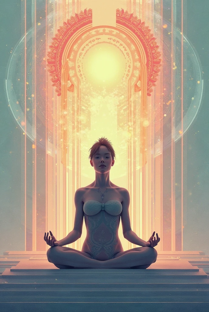 painting of a woman sitting in a lotus position in the clouds, inspired by Peter Mohrbacher, peter mohrbacher style, peter mohrbacher digital art, in the art style of mohrbacher, in style of peter mohrbacher, peter mohrbacher. unreal engine, surreal concept art, peter mohrbacher artstyle, style of peter mohrbacher