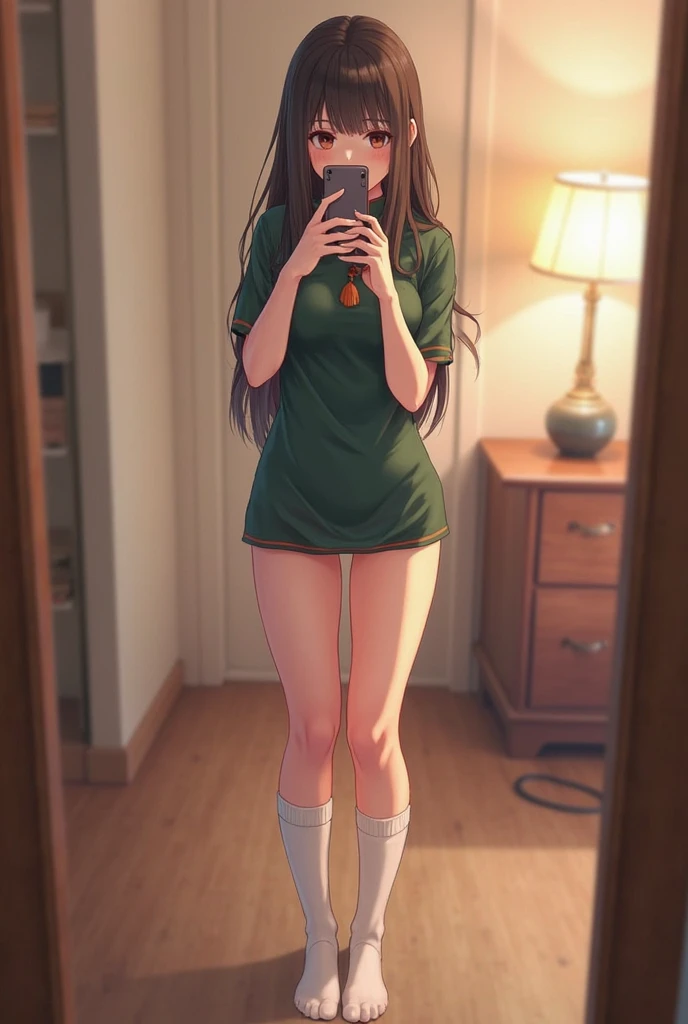high school student, cute, Brown Hair, Green Eyes, エロcute, uniform, 18-year-old