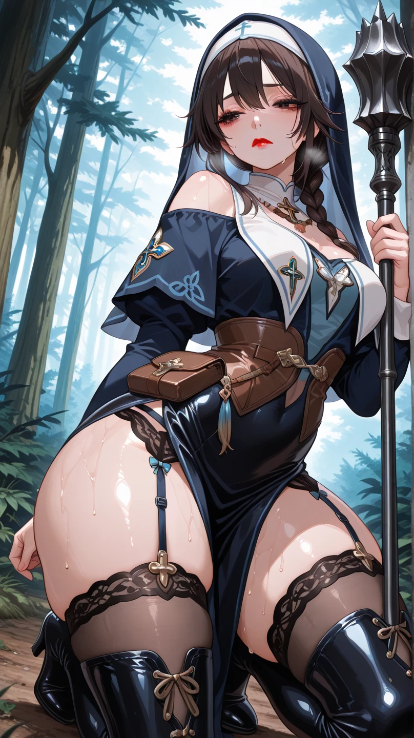 {{{nsfw:1.5}}},{{{breast grab:1.5}}},{{{breast milk:1.5}}}, nsfw, 1boy and 1girl, 1boy, orc, fat man, faceless male, vaginal, sex, girl, brown hair, long hair, curly hair, green eyes, medium breasts, {{{tears, shouting}}}, open mouth, arms behind back, spread legs, pussy, sweat, steam, {{{{{excessive cum}}}}}, dark forest, cowboy shot, {{{best quality, very aesthetic, ultra-detailed, extremely detailed}}}, perfect anatomy}}}, {{{{{{{{{{game cg}}}}}}}}}}, interspecies, beautiful detailed, vector trace, 8k, insanely detailed and intricate,, best quality, amazing quality, very aesthetic, absurdres