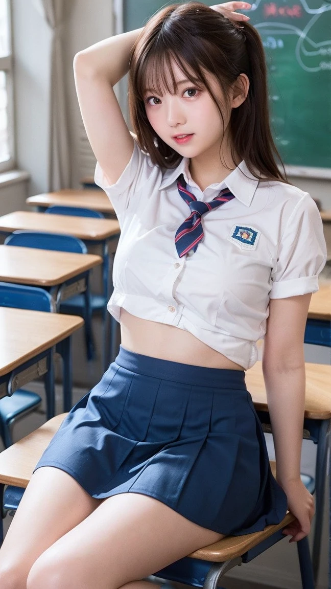 (masterpiece, Highest quality:1.2), 8k, young美しい女の子, 85mm,Official AR RAW Photos,young,Baby Face,clear,Junior high school freshman,very cute,Idol Style,student,10 generationsの少女 ,put your hands behind your back,young,See-through,I can see your chest,Flat Chest,Erect nipples,No makeup, Film Grain, chromatic aberration, Sharp focus, Face Light, Bright lighting, 10 generations, Detailed face, ((((((14 year old high school girl))))))、Tight waist,Delicate body,In the classroom at night,Delicate genitals,Genitals are clearly visible,young性器,Wide-open legs,Wide-open legs,Please spread your legs as far as possible,Look at my genitals,Showing off genitals,Feels good,From below,From the ground