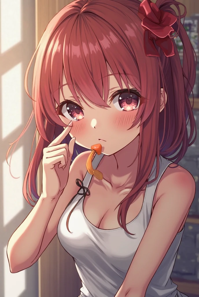 Create an anime girl eating a penis