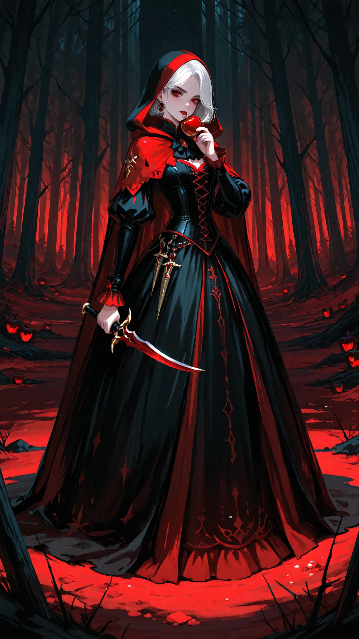 ashenhard style,ultra-detailed,highres,intricate detail,(best quality:1.2),(masterpiece:1.2),wallpaper,illustration,original,1girl,solo,upper body,red bow,smile,eyeliner,long hair, red hair,bangs,hair between eyes,simple background