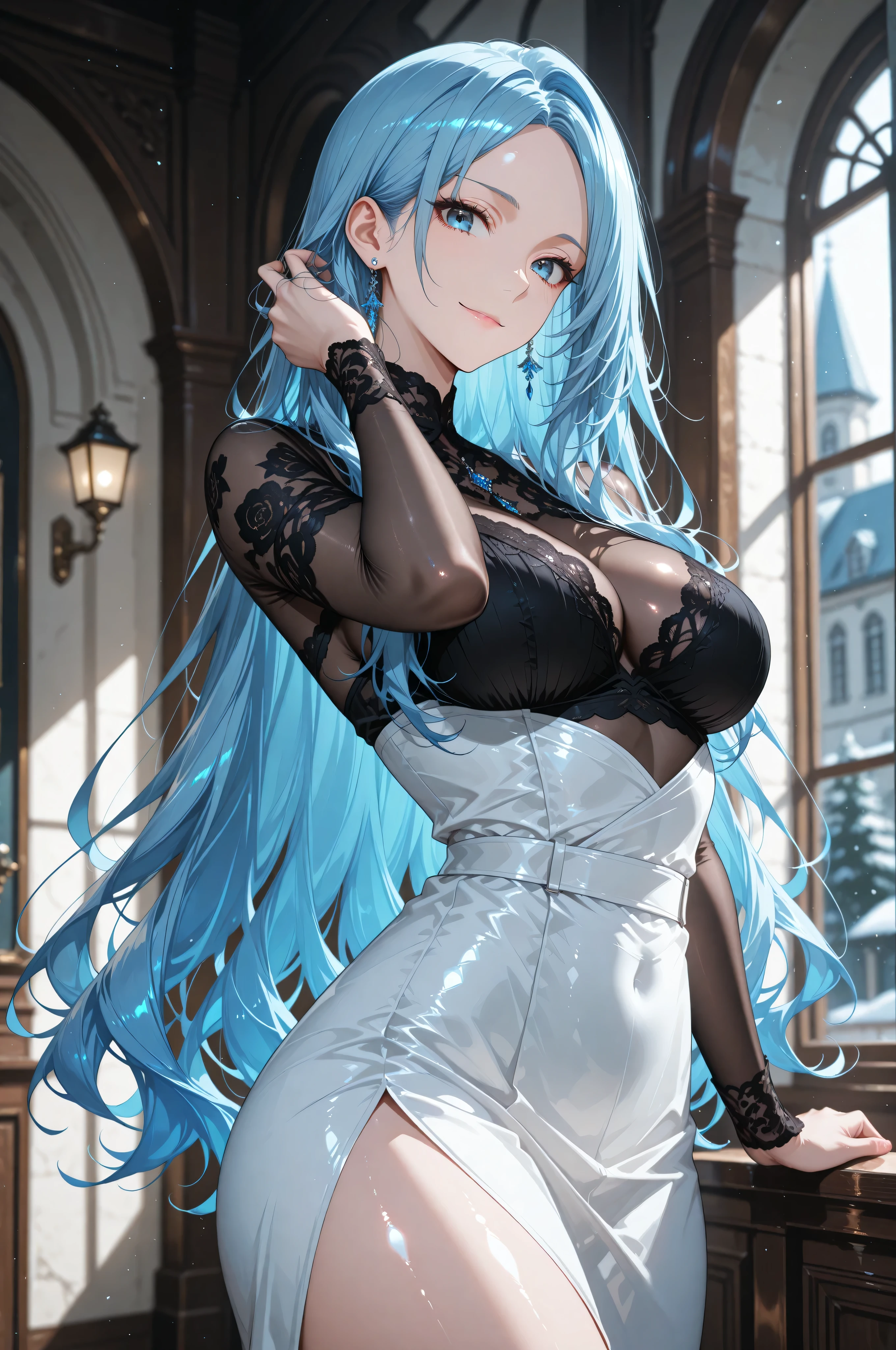 (highest quality,4K,High resolution,masterpiece:1.2),Very detailed,Beautiful details, Teenage body,Expressions of joy,Furina character, 16-year-old teenager, Happy expression,Walking around the city, Shiny Hair,
nsfw,showing off panties