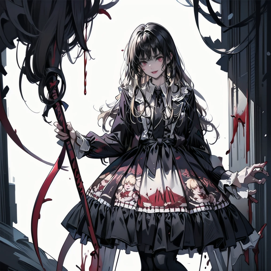 ((best quality)), ((masterpiece)), (detailed), perfect face ((best quality)), ((masterpiece)), (detailed), blank white background, plain background, white background, Bloodborne inspired,  occult aesthetic, occult, detailed and intricate steampunk and detailed gothic, (zentangle, mandala, tangle, entangle),  NSFW, torn clothing, Very dramatic and cinematic lighting, cosmic horror, grim-dark, side-lighting, perfect face, a beautiful goddess adorned and enshrined in armour, Bloodborne inspired , occult aesthetic , occult , detailed and intricate steampunk and detailed gothic , wielding a sword and holding a shield, NSFW, Fluttering lace flared short dress with frilly petticoats, knee length dress, pleated petticoats, lolita dress, petticoats gothic lolita, side-lighting, gothic lolita aesthetic, beautiful small breasts, small breasts, full body, whole body, body, plain background, white background, blank background, no background, white background NSFW, full body, whole body, head-to-toe