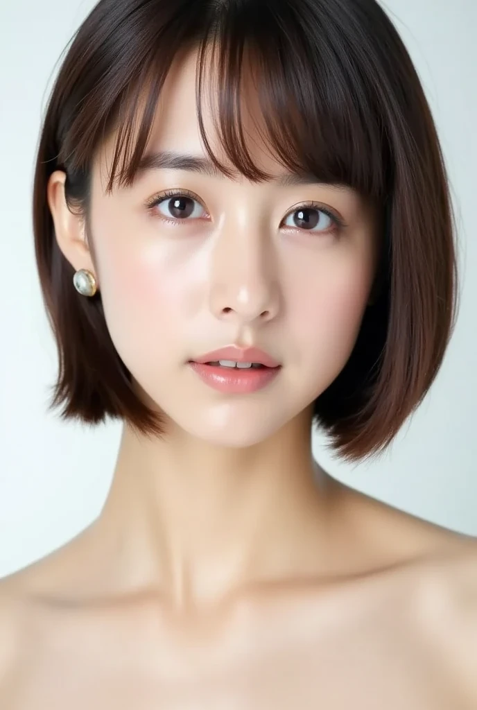 12 years old、(beautiful irish face)、(From the neck up)、(bob cut:1.48)、(small face:1.48)、(beautiful neck:1.48)