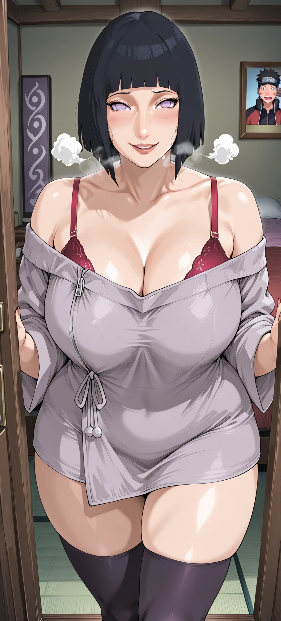 Cute, beautiful woman,plump,realistic skin, realistic breast, saggy breast, ?????? out,muted colours, cold lighting, pale white skin, Nude, mature women,black hair, long hair , Messy hair,sleepy eyes ,beautiful,charm,pubic hair pussy,dense pubic hair, cute shy blush on 