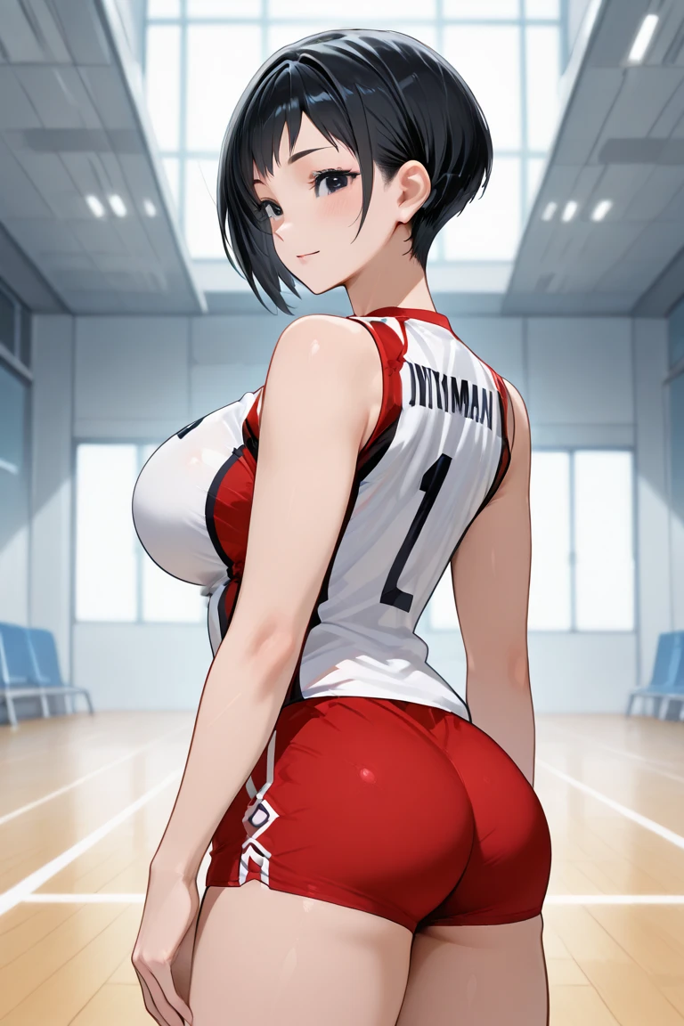 4K Quality, cute smile, black woman, cute eyebrows, over the shoulder pose, (black and red skirt), (black and red tennis shoes), standing up, (black and red braids), (dark skinned), thick thighs, big breasted, big ass, looking at viewer, amber eyes, night time, bedroom eyes, full body, city background, perfect face, perfect body, perfect eyes,