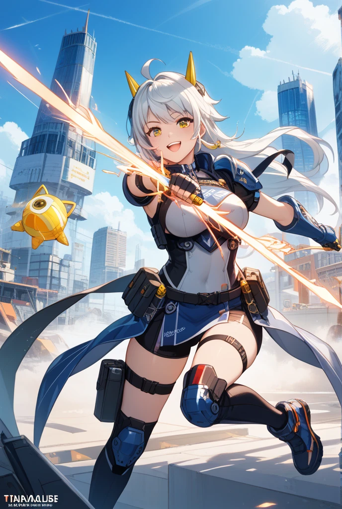 female handball player who belong to female battle handball team,
silver hair, handball uniform, wristbands,
life-threatening face, she shoots jumping starlight arrow with maximum force, ball shines brightly,
in battle handball coliseum in galaxy planet, match with robot army,
starry skyline, galaxy, space battleship, many towers, blurry background, bokeh, depth of field,
full body,
(dynamic effects, action effects, dynamic hair),
(masterpiece), (best quality), (extremely detailed), (vivid colorful image),
sharp image, clear image, vivid image,
detailed body, detailed hair, detailed face, detailed eyes, detailed background,