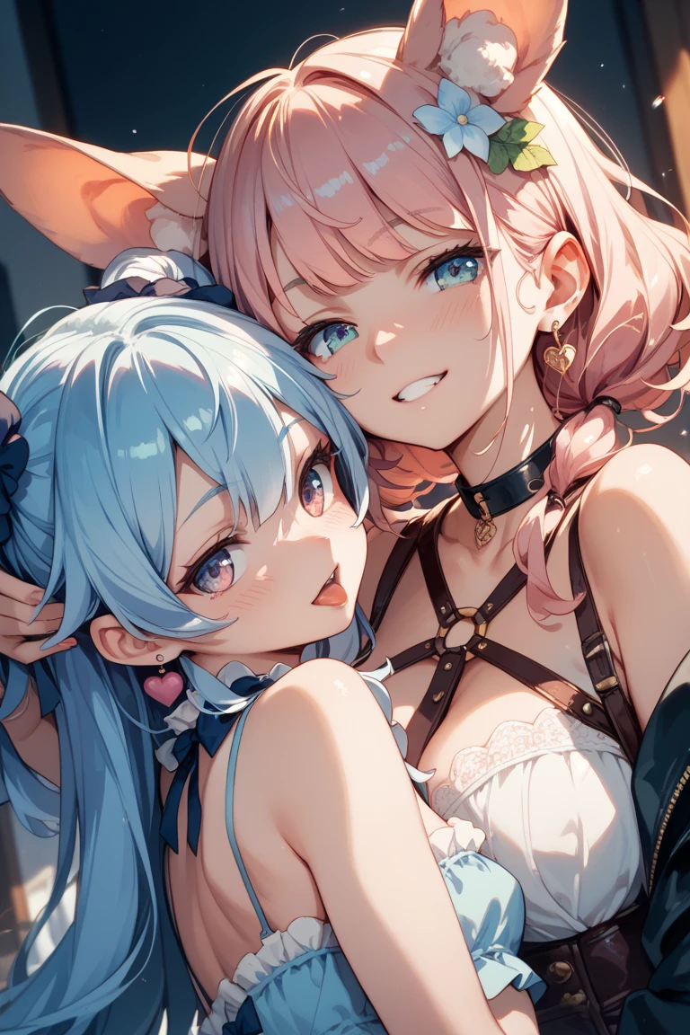 (2girls:1.8), (height_difference:1.5), (size_difference:1.2), (bedroom: 1.2), table, desk,
AND (2girls:1.3), (yuri:1.2), two girls next to each other, (giantess:1.3), small breasts, (breasts and face closeup), smug, cleavage, long hair, elf, elf ears, bangs, hair covering eyes, breast press, :o, >:D,, sweaty, tongue, a city of people on a platform below the breasts of a giantess, a city of people on a platform in front of the breasts of a giantess, (crowds:1.1), (multiple_girls:1.5), (1girl:1.5), serafuku, (minigirl:1.4), (minigirl on a table: 1.2), buildings, cafe, (cityscape from sky view: 1.3), (cityscape:1.2)