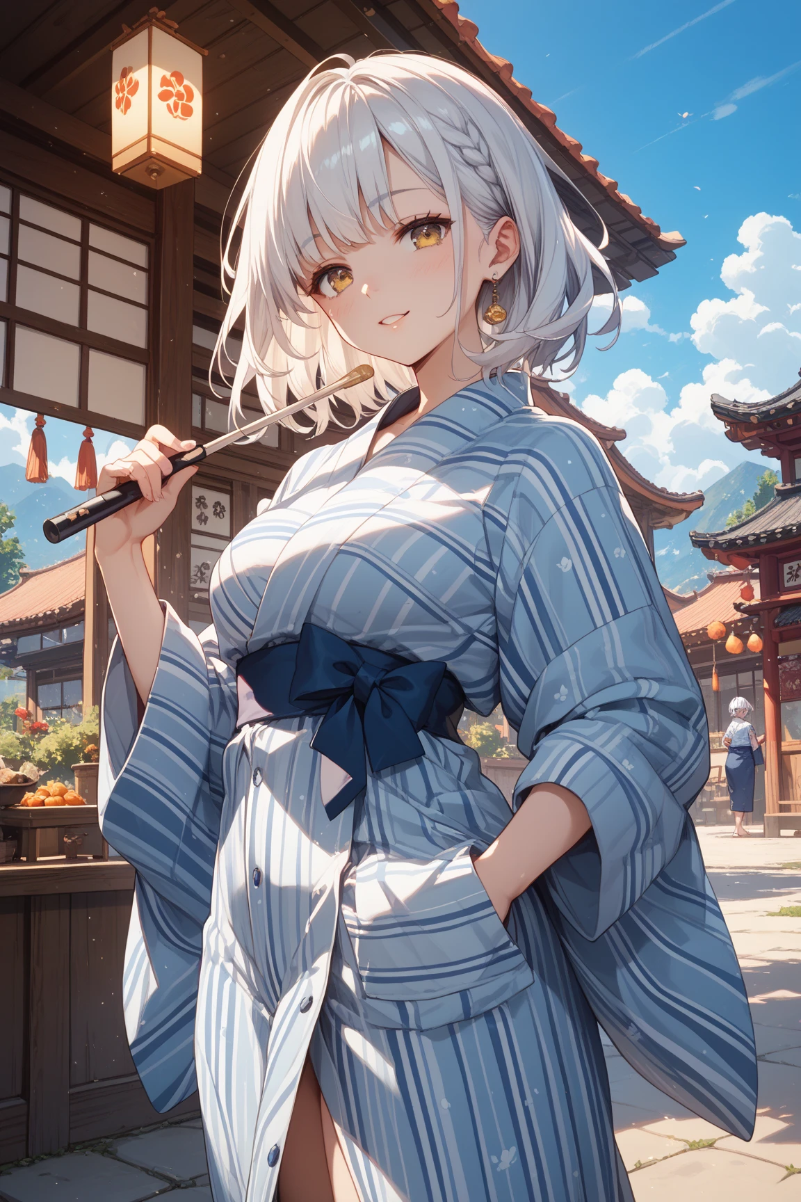 (masterpiece:1.2), Painting style, 1 person, White background, Delicate brushstrokes, soft light, Ethereal atmosphere, flowing robe, graceful posture, Beautiful features, Calm expression, bright colors, fine details, High resolution, Subtle white hue, peaceful atmosphere