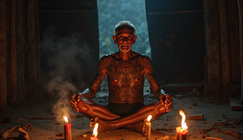 Show pictures of shamans meditating, using breathing techniques