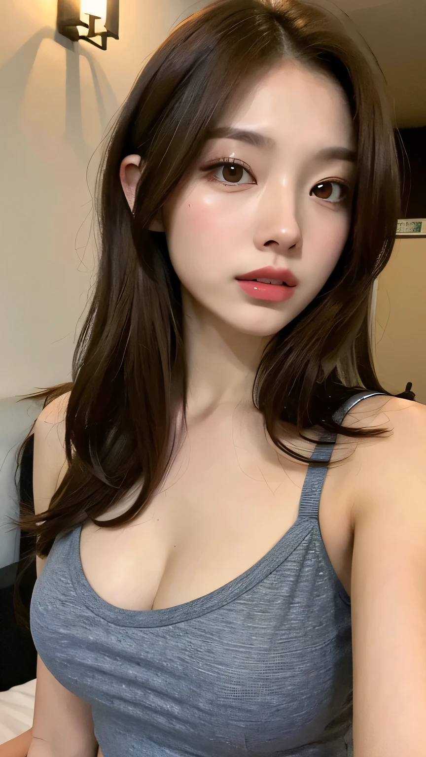 a close up of a woman with a very big breast, Beautiful Asian Girl, girl cute-fine-face, Korean Girl, Gorgeous young Korean woman, young cute wan asian face, gorgeous chinese model, 奈良美智, lovely delicate face, beautiful Korean women, Beautiful young Korean woman, Asian Girl, asian beautiful face