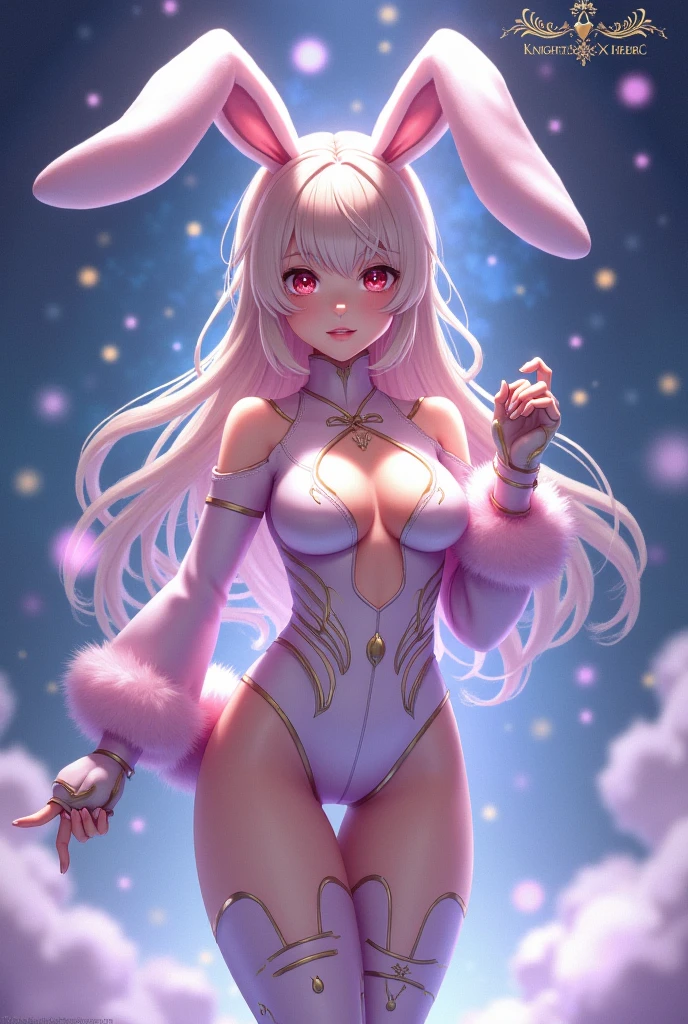 Anime Waifu beautiful detailed eyes, beautiful detailed lips, extremely detailed eyes and face, longeyelashes, 1girl, sensuous, young woman, medium breasts, beautiful feminine face, nice thighs, slim, sexly, erotic, beautiful clothes, perfect body, cinematic lighting and framing, (best quality,4K,8k,highres,masterpiece:1.2),ultra-detailed,digital painting,portrait,glamorous,highly detailed,soft lighting,warm color tones artwork, highest quallity,gorgeous eyes, cute hair, beautiful  face, beautiful fur, standing alone, 1 girl, した乳head, anime girls, (all-body), curved, beautiful breasts,shining skin,glare eyes, soft skin, shining skin, soft skin, shining skin, （Purple slingshot swimsuit without shoulder embellishments, head, or abdomen.)、side bust, neckleace, bare feet, high-heels, (pink  hair), (bare head:1.3), (bared shoulders:1.3), (bare clavicles:1.3), fake bunny ears, blue colored eyes, They are standing