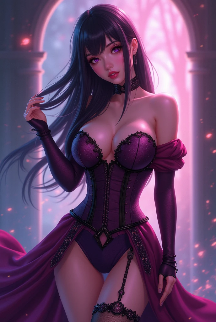 Fornication、Hard Dark Gothic Makeup、Maniacal、Deep night sky、horor、Black Dark Eyeshadow、slaves、crying how bright、mourn、Sad songs、Good skin luster、Lace pink、Long hair straight hair、Dark Gothic Makeup、Dark smile、Restless Palace、Expressions of sexual arousal、Fragrant beauty、age19、carriage、Lying、seductiv、Strong sexual pleasure facial expressions、A look of shame、Dark Gothic、Gothic Long Dress、Gothic lolita、masturbation、bell sleeves、Wizard Sleeve、Obscene look、Stained glass background、masutepiece、Best Quality、Ultra-detailed、Refers to 5 books、Sweat glitters on my chest、Glitter of sweat on your face、Expression of sexual pleasure in anguish、Drunken face、maid clothes、Nasty Woman、Mysterious、noble、Face holding back the toilet、Goth loli clothes、Black pretend skirt、the body is wet and shiny、Transcendent sex appeal、sexy  pose、Nasty poses、Face of fiery body、sloppily open your legs、Sweating profusely、Glitter on the thighs、I'm sweating a lot、a little slender、Breast Size Medium、cross one's legs、Affectionate smile、twin-tail hair、Bright purple hair、A little glamour、