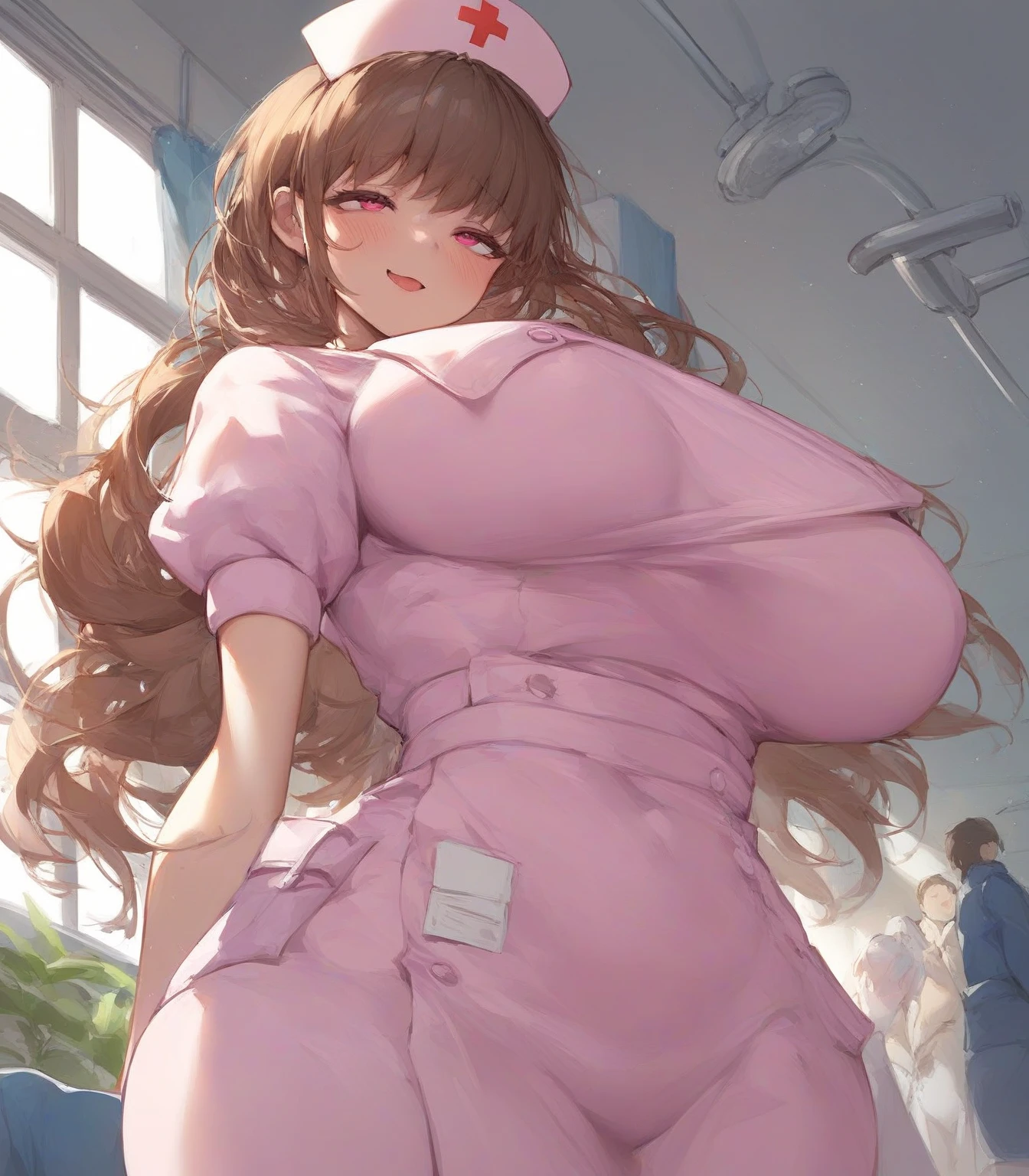 Girl dressed as a sex nurse,большой член запускает в девушку a lot of sperm, a lot of sperm, A girl sits on a pumped-up man with a big dick,girl with a pregnant belly