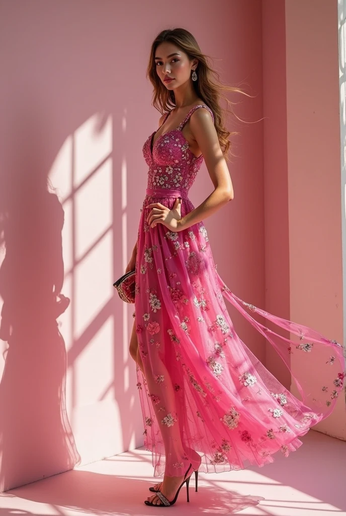 ONE WOMAN ONLY, Canadian, 19 years, pale skin and freckles, grey eyes, delicate nose, Soft and delicate lips, distant, far, Wavy, waist-length blonde hair, Sweet smile, Face with delicate female facial features., highly rendered
