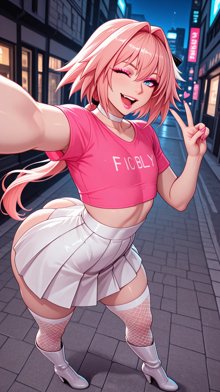score_9, score_8_up, score_7_up, source_anime, solo, 1girl, enoshima junko, grin, looking towards viewer, standing, twintails, bear hair ornament, v-shaped eyebrows, choker, collarbone, cleavage, Nude, BIG TITS, BIG ASS, COMICALLY BIG TITS, COMICALLY BIG ASS, NUDE, NO CLOTHES, SQUATING, TWERKING, SHAKING ASS, BARE ASS, BARE TITS, BARE BREAST, hands in the air, Pink Panties, Tight Pink Crop Top, Spaghetti Straps, Pink booty shorts, over the top pink blush, over the top pink eyeliner, over the top pink eyeshadow, Crowded Street, Black Lifes Matter Protest, Black Thugs, Black Men, Muscular Black Men, Black Men, Black People in background, Muscular black men, HUGE ASS, Unrealistic Ass, unrealistic tits, **Over the top make up**, **Extreme Make Up**, Trashy Make up, golden hoop ear rings, Extreme make up blush, ***Multiple Black men***, Tongue out, Middle Finger, Niggers, ****TRASHY BIMBO****