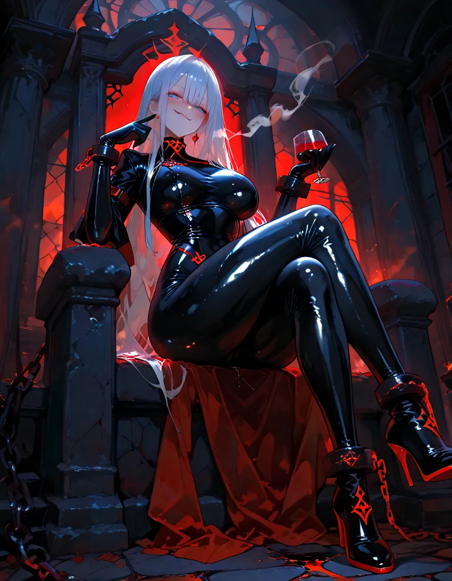 Beautiful Alluring Crimson Knight queen Sophie Turner, Bare Skin, Body Covered With Ruby Jewels, Athletic Well Toned Body, Elegant Form, Bare Skin, Inside A Dark Throne Room, Barely Clothed, cleavage, vissible breasts, back view, perky ass, metal Spikes, Beautiful Face, Ominous Gothic Theme, Fiverr Dnd Character, Octane Render, Digital Art, Extreme Detail, 4k, Ultra Hd, Polished, Beautiful, Hyperdetailed, Intricate, Elaborate, Meticulous, Photorealistic, Sharp Focus, Wlop, Character Design, Unreal Engine, 3d Rendered, Volumetric Lighting, Reflections, Glossy, Digital Illustration, Sensual Pose, Suggestive Pose, Lewd, Full Body Shot, anatomically correct 💖❤💕💋❣