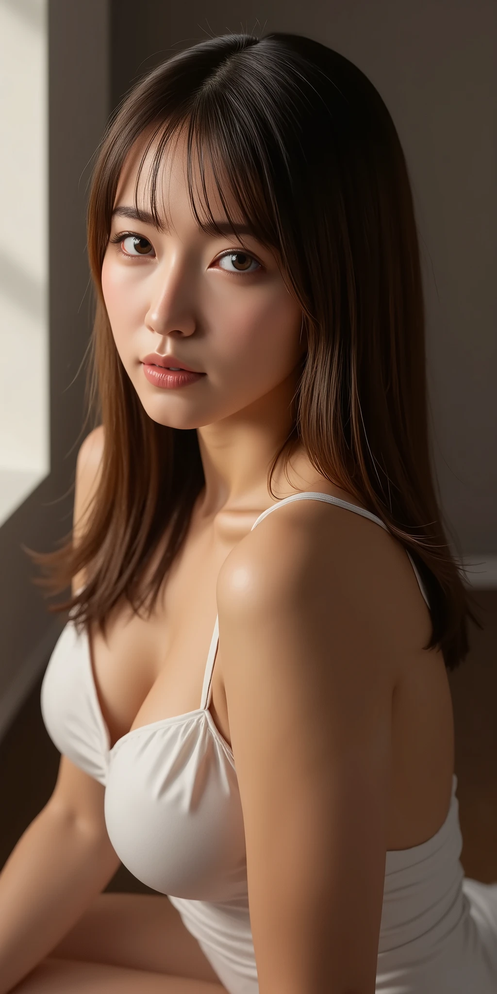 extremely realistic，stand up straight，???? out your chest，The most beautiful woman here，floor，4086kbit，extreme details，The truth about skin and skin texture，Sunlight shines，Yua Mikami，，Yui Aragaki，Hamabe Beauty，Rei Honjo，Namiki Yu，Shinoda Yu，Upper body close-up，red lips