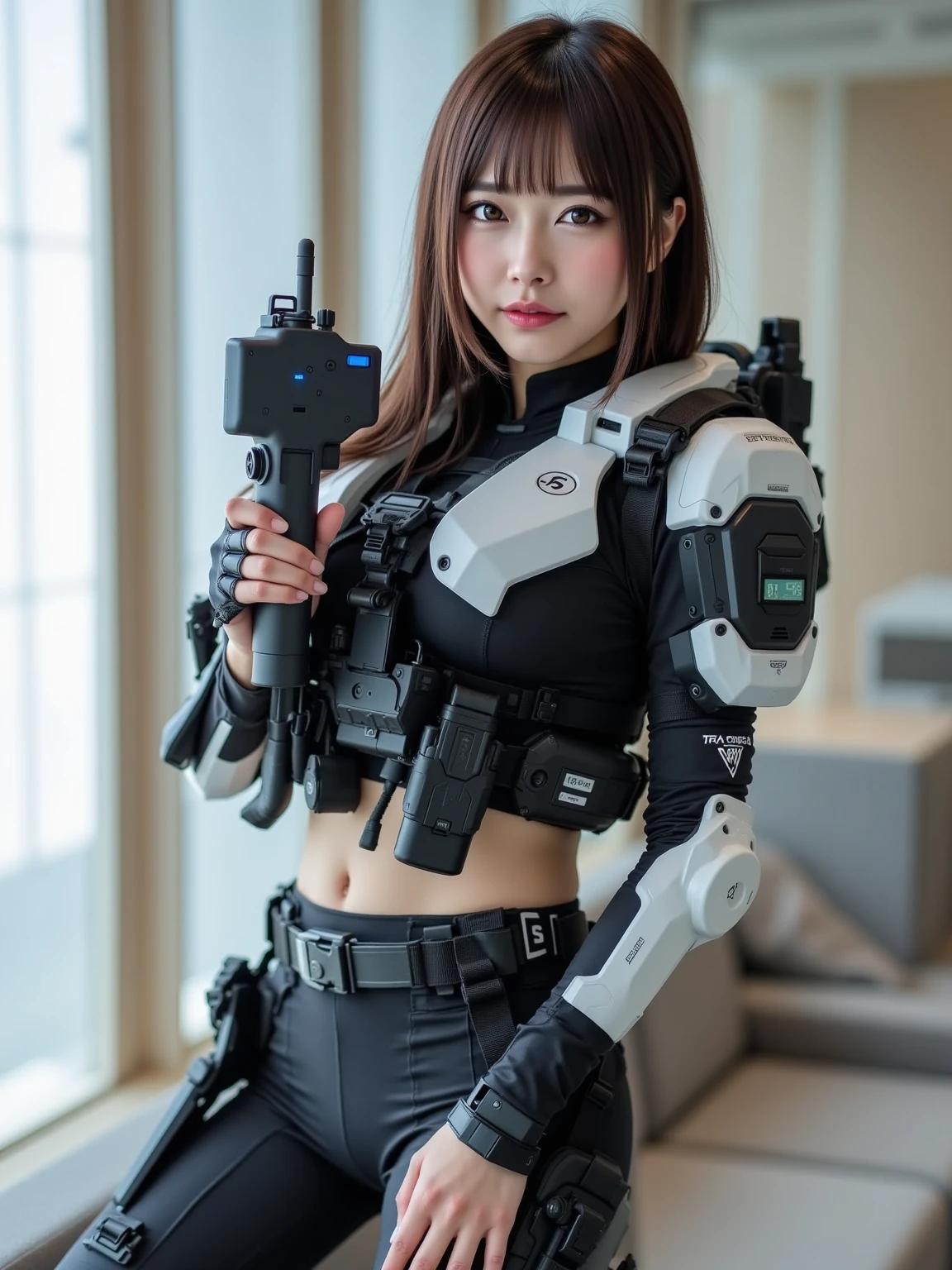 A girl in a mech