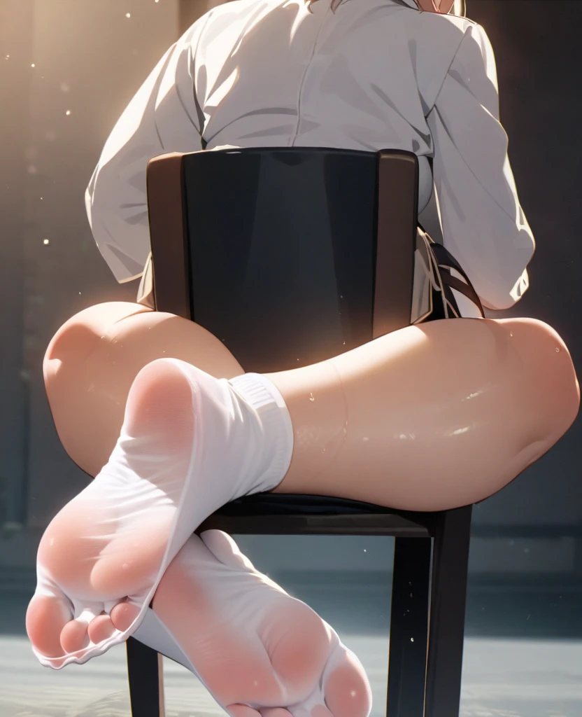 character//1 girl,(sooty gray hair:1.2),((curly long hair:1.2)),((blindfold:1.5)),BREAK//((White clothes like hospital clothes for hospitalized patients:1.3)),(Scruffed and bloody bare feet:1.4),((Tight, glossy skin:1.3)),(nails are sharp and long:1.4),BREAK//((Corner of the room:1.2)),((A narrow, dark place where light cannot reach:1.5)),((sit on a table with your legs wide apart:1.4)),BREAK//((black darkness background:1.3)),(((No background:1.2))),(plump breasts:1.2),((laboratory testing bench:1.3)),((Subject:1.2)),((restrained by chains:1.5)),((I'm in love with:1.2)),(((torture))),((膣sex:1.3)),((angle from below:1.2)),((NSFW:1.35))
