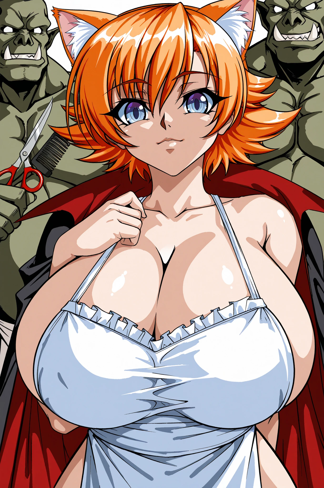 Realistic 4k ginger tall mild erza scarlet naked red head erza scarlet from fairy tail naked big tits no clothes covered in cum looking disgusted