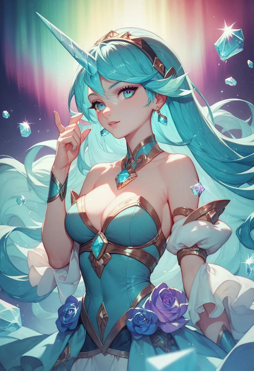 a drawing of a woman in a blue dress with a purple tail, concept art by Yoshihiko Wada, pixiv, fantasy art, cloud goddess, anime goddess, anime fantasy illustration, sky witch, anime fantasy artwork, beautiful genie girl, asian female water elemental, spirit fantasy concept art, a beautiful sorceress, blue djinn, knights of zodiac girl