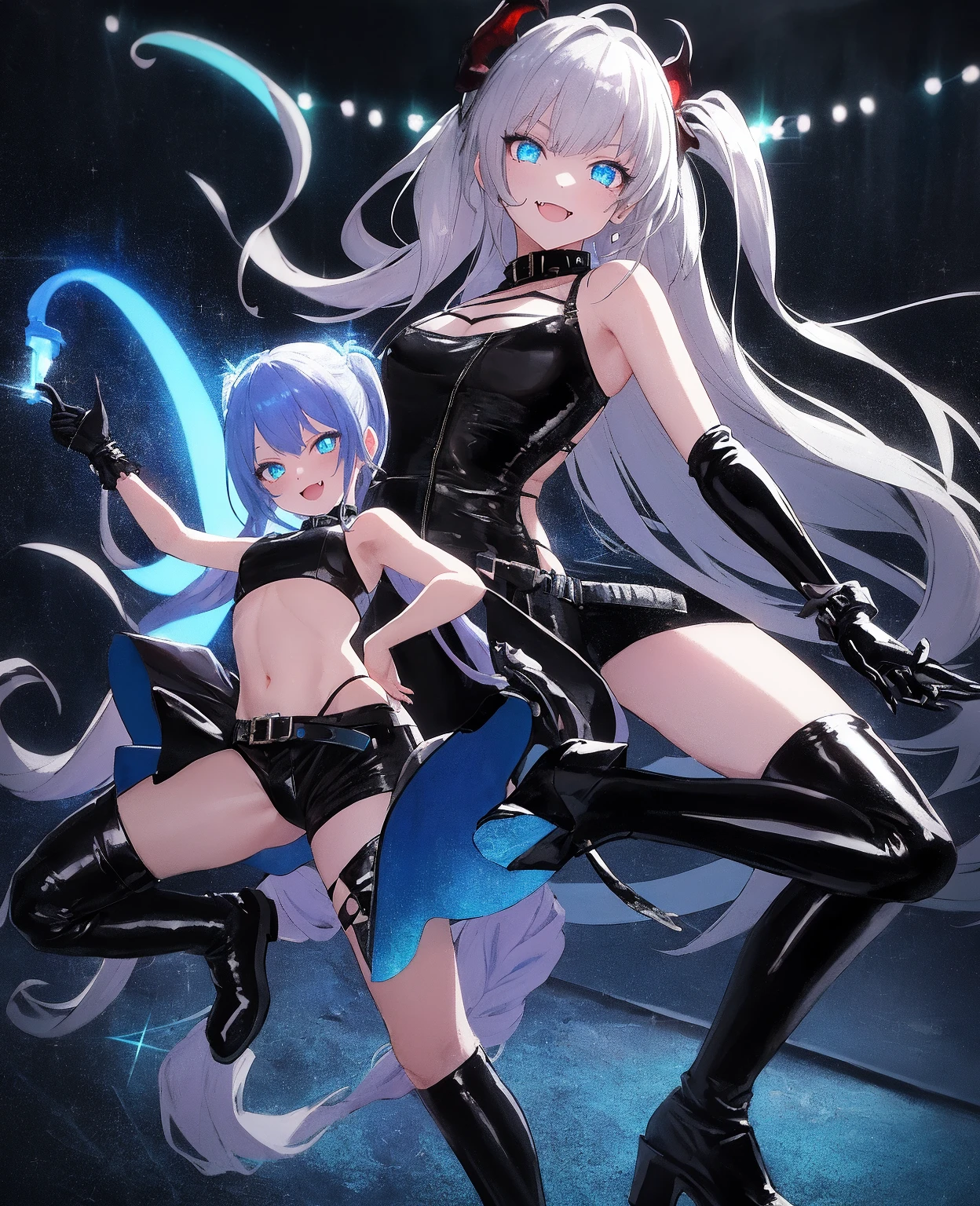 Silver hair, twin drill, riding a black dildo, putting a dildo in her pussy, legs spread in an M-shape, arms hanging from chains above, armpits, tattered clothes, clothes torn to reveal nipples, liquid squirting from pussy, blushing, tears, blindfolded, 1 person, putting a dildo in pussy