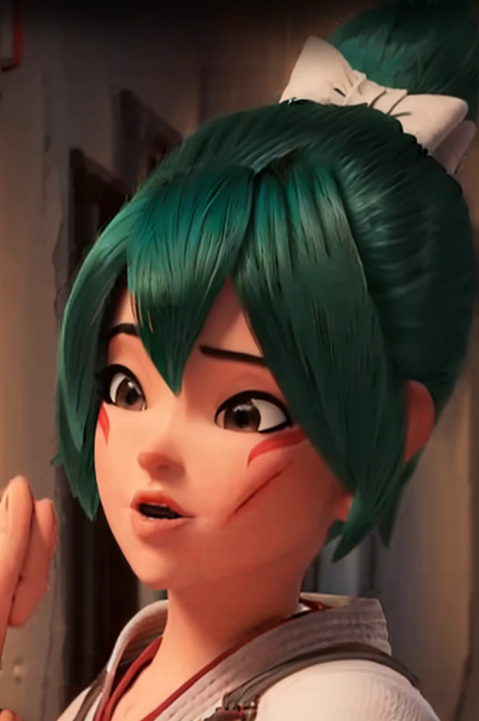 (((Fighting pose))),realistic, realism, photorealism, photo-realistic, high contrast, (photorealistic:1.4), 8k high definition detailed realistic, (best quality, masterpiece:1.2), NSFW,  photon mapping, radiosity, physically-based rendering, best quality, highly detailed, 1girl,  owkiriko, green hair:0.6, looks at the viewer, red dress, ((glowing eyes)),