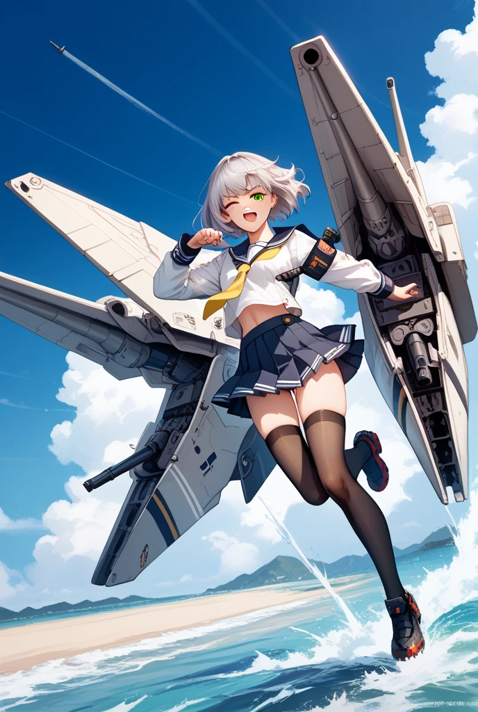 score_9, score_8_up, score_7_up, source_anime, best quality, masterpiece, official art, absurdres, highres, ultra-detailed,waifu2x,Collection: Slice of Life,break,1girl, hare \(blue archive\),green eyes, white hair,ponytail,halo,hairclip,(white jacket:1.2),black hoodie,long sleeves,black footwear,sweat, open mouth, (yawn:0.3), sleepily, outdoors, wind, break,dewy skin, perspiration on the skin,skin texture, fine lines, pores, natural imperfections,light reflections, glossy skin, shiny skin,break,(clear line illustration:1.2),very high resolution, very aesthetic, Best sexual lighting powered by famous artist, 8k,cute picture,beauty illustration,photoshop_(medium),,(Detailed Lighting),best anime 8k konachan wallpaper, pixiv contest winner, 