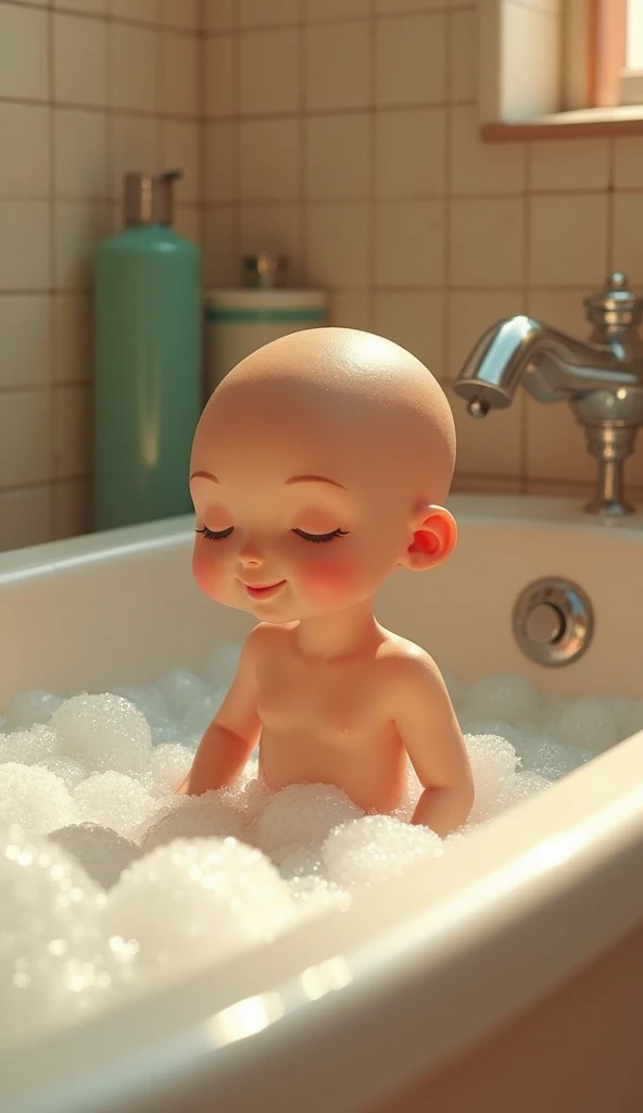 A 2 in a bathtub naked
