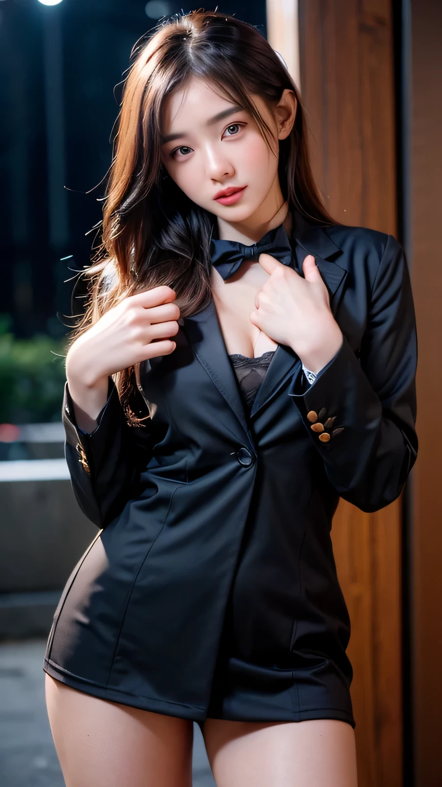 Charming beauties、Black and gold pantyhose、Suit jacket、Black tight skirt、beauty legs、Dyed in darkness、lacy fabric