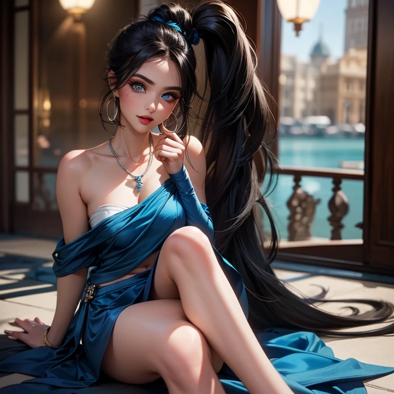 best quality,4k,8k,highres,masterpiece:1.2),ultra-detailed,(realistic,photorealistic,photo-realistic:1.37),srilankan 25 year old girl, with attractive facial features,beautiful detailed eyes,beautiful detailed lips,extremely detailed eyes and face,longeyelashes,partialy fair skin tone. big boobs and light blue eyes. wearing a croptop and pants. posing elegantly for an instgram post